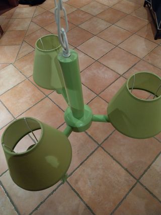 Lámpara infantil verde 3 luces