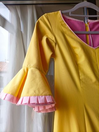 Traje Gitana Flamenca Amarillo T34 XS