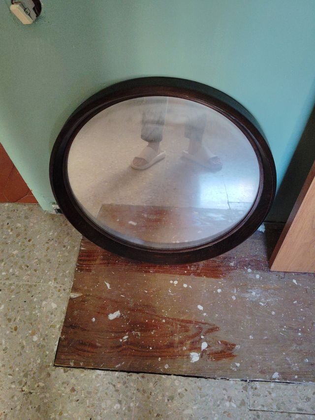 Espejo vintage madera marróne