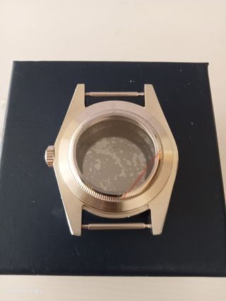 Caja reloj plateada - nueva