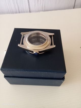 Caja reloj plateada - nueva