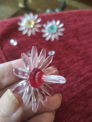 Lote figuras  margaritas Swarovski.