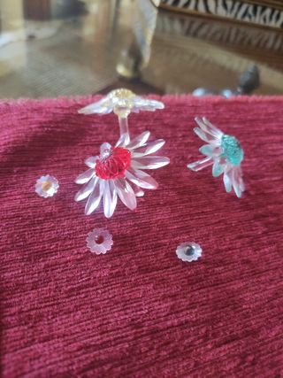 Lote figuras  margaritas Swarovski.