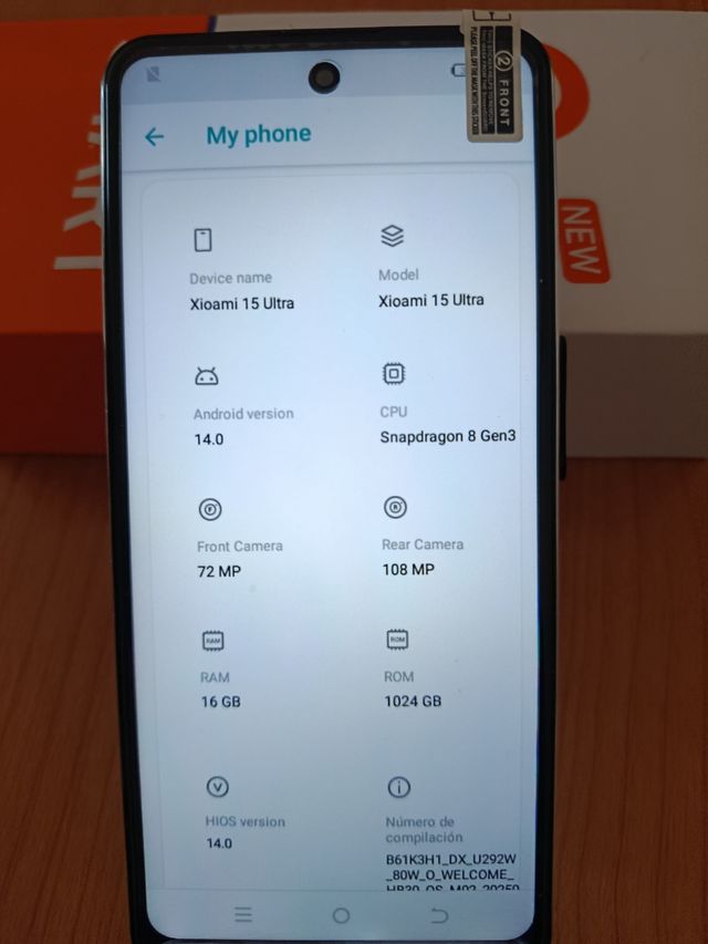 Xiaomi teléfono móvil blanco plata