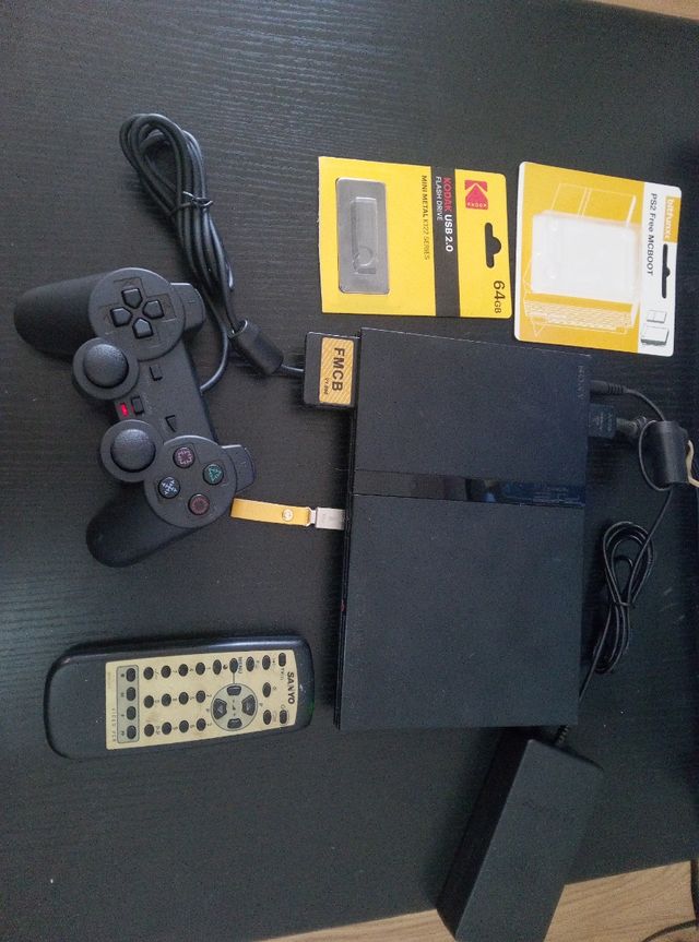 LOTE PS2 SLIM, MANDO, TV Y JUEGOS