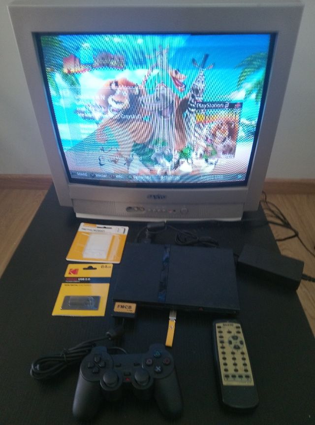 LOTE PS2 SLIM, MANDO, TV Y JUEGOS