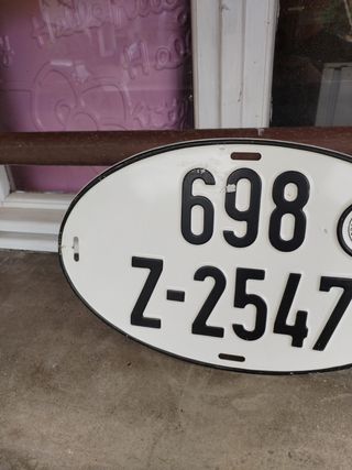 Targa auto d'epoca tedesca Z-2547
