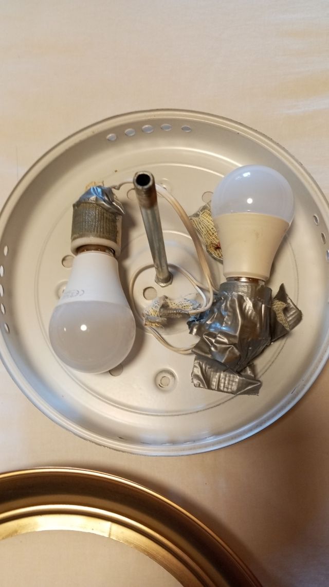 Lampara techo vintage cristal y dorado