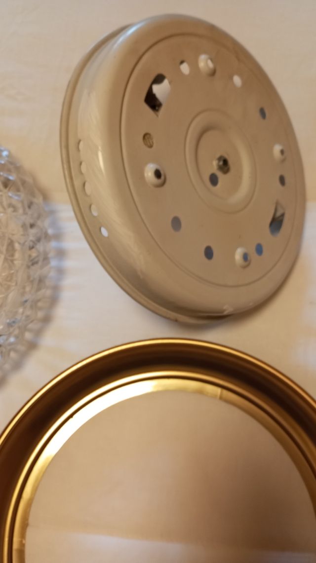 Lampara techo vintage cristal y dorado