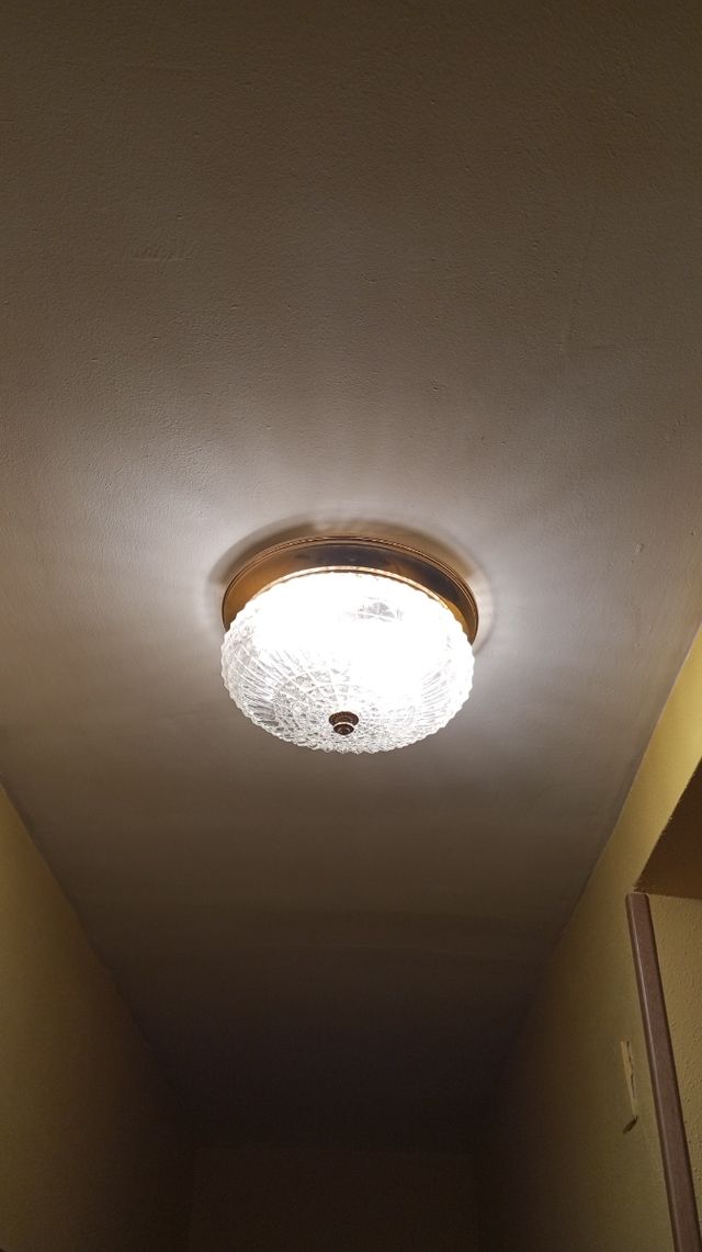 Lampara techo vintage cristal y dorado