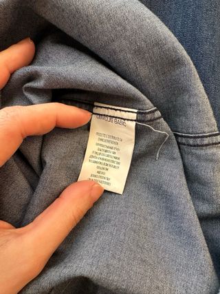 Camicia di jeans uomo collo alla coreana