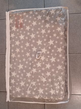 Colchón cuna viaje Plegable Estrellas Gris