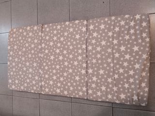 Colchón cuna viaje Plegable Estrellas Gris