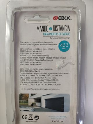 Mando garaje 433MHz - EBOX