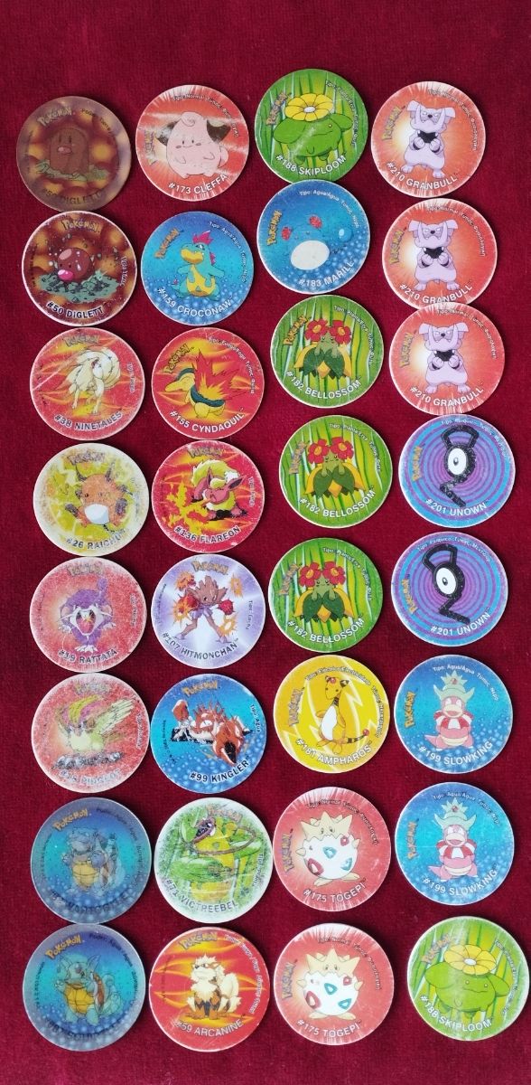 Tazos de Pokémon.