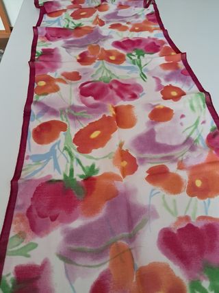 Sciarpa estiva Ken Scott vintage in seta e lino