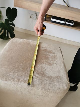 2 taburetes beige - tela