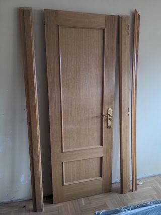 Puerta baño roble derechas