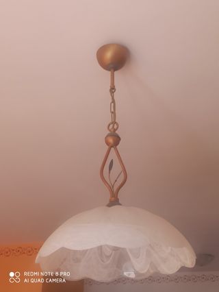 Lampadario vetro satinato