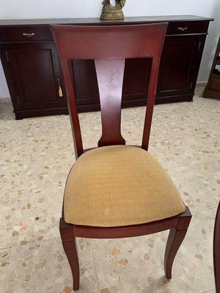 Mesa comedor 4 sillas madera