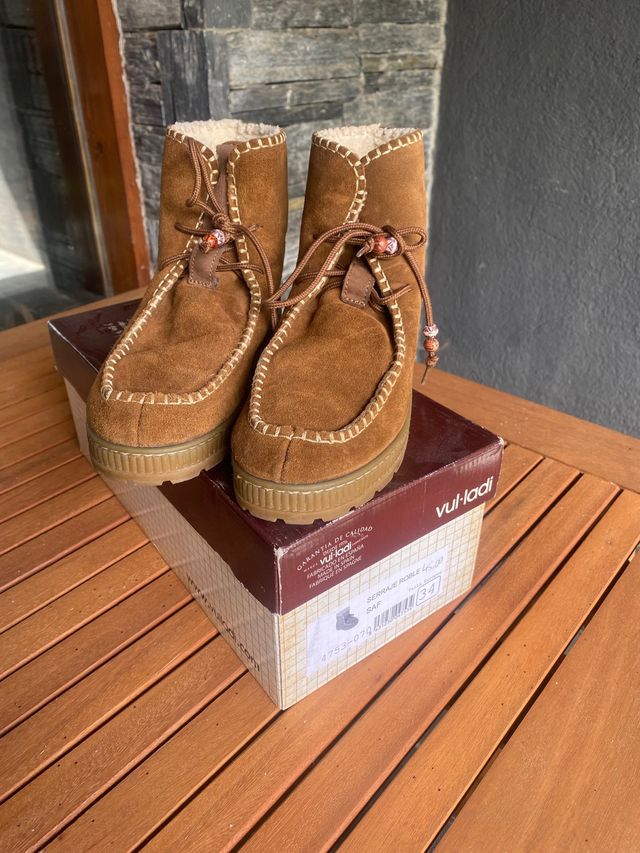 Botas Vul.ladi serraje marrón 34