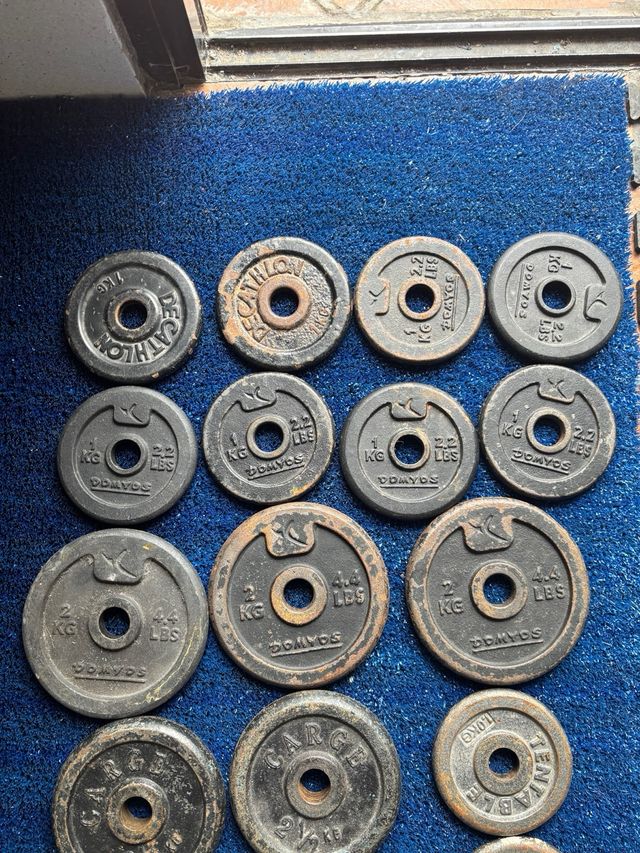 Discos peso: 17uds (23,5Kg)