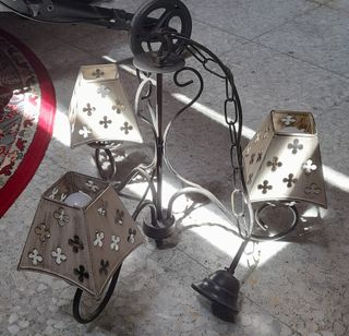Lampara 3 luces vintage