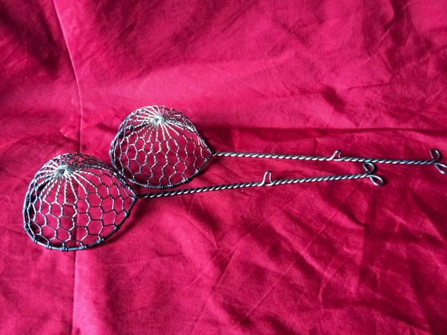 Coppia piccoli Colini da cucina metallo