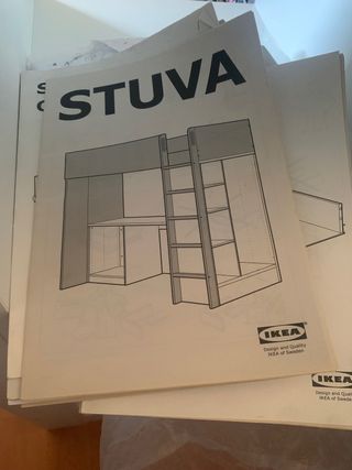 Cama litera Stuva IKEA  Rojo- Blanco