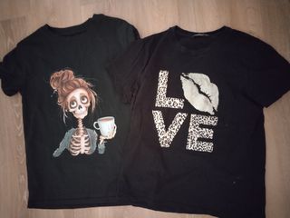 2 Camisetas negras talla M
