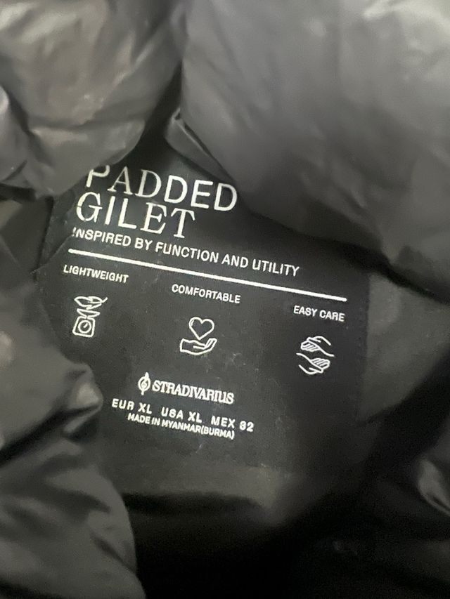 Chaleco acolchado negro