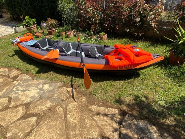 Canoa gonfiabile 3 posti + remi  pompa