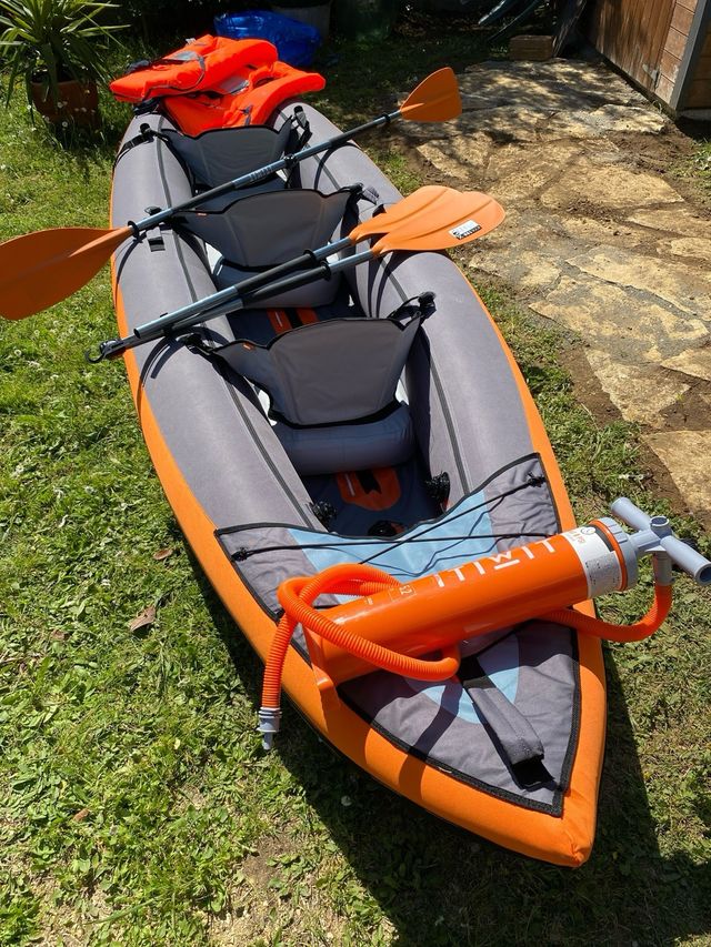 Canoa gonfiabile 3 posti + remi  pompa