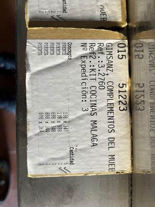 Puertas mueble cocina en roble