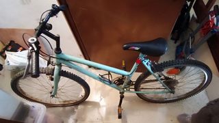 Bicicleta montaña adulto, verde claro