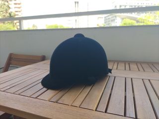 Casco equitación terciopelo negro HORZE
