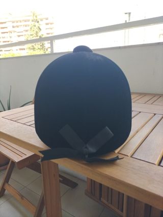 Casco equitación terciopelo negro HORZE
