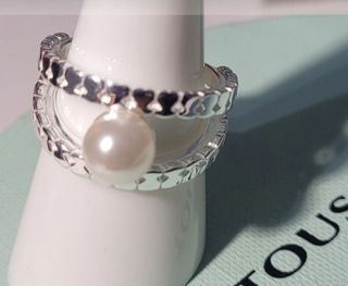 ANILLO TOUS STRAIGHT TIRAS PLATA ORIGINAL 