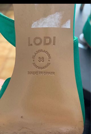 Zapatos Lodi tacón joya verdes 38