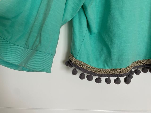 Sudadera capucha menta