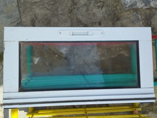 Ventana aluminio blanco 28,5x55 cm Sin marco 4 u