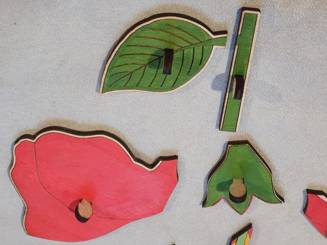 Puzzle legno fiore Montessori