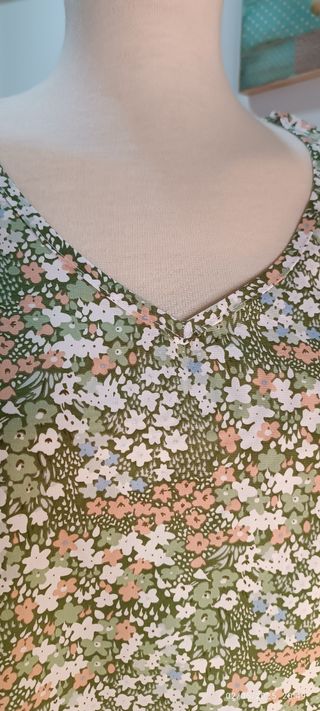 Blusa flores - Verde y multicolor
