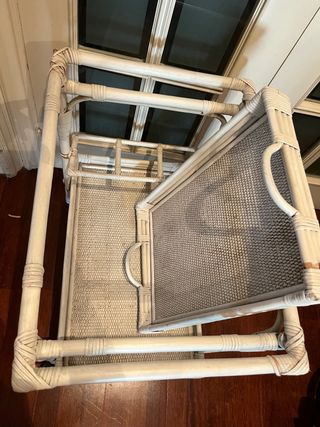 Carrito bar mimbre/bambú vintage