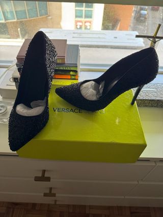 Tacones Versace Jeans negros