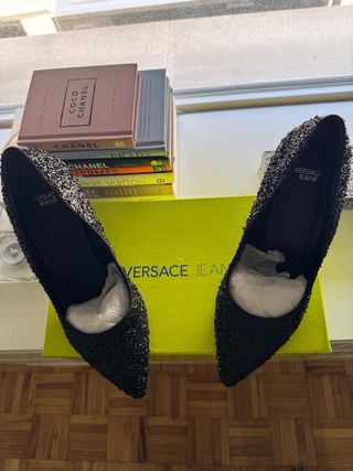 Tacones Versace Jeans negros