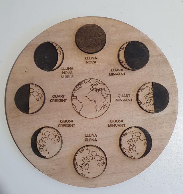 Puzzle Montessori Fasi Lunari in Legno