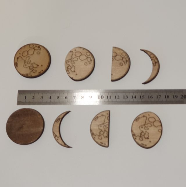 Puzzle Montessori Fasi Lunari in Legno