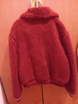 Abrigo borreguillo Zara rojo/granate