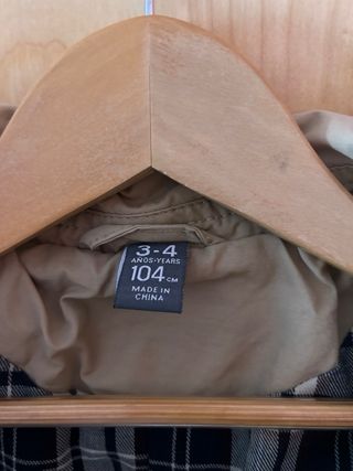 Gabardina niña 4 años beige